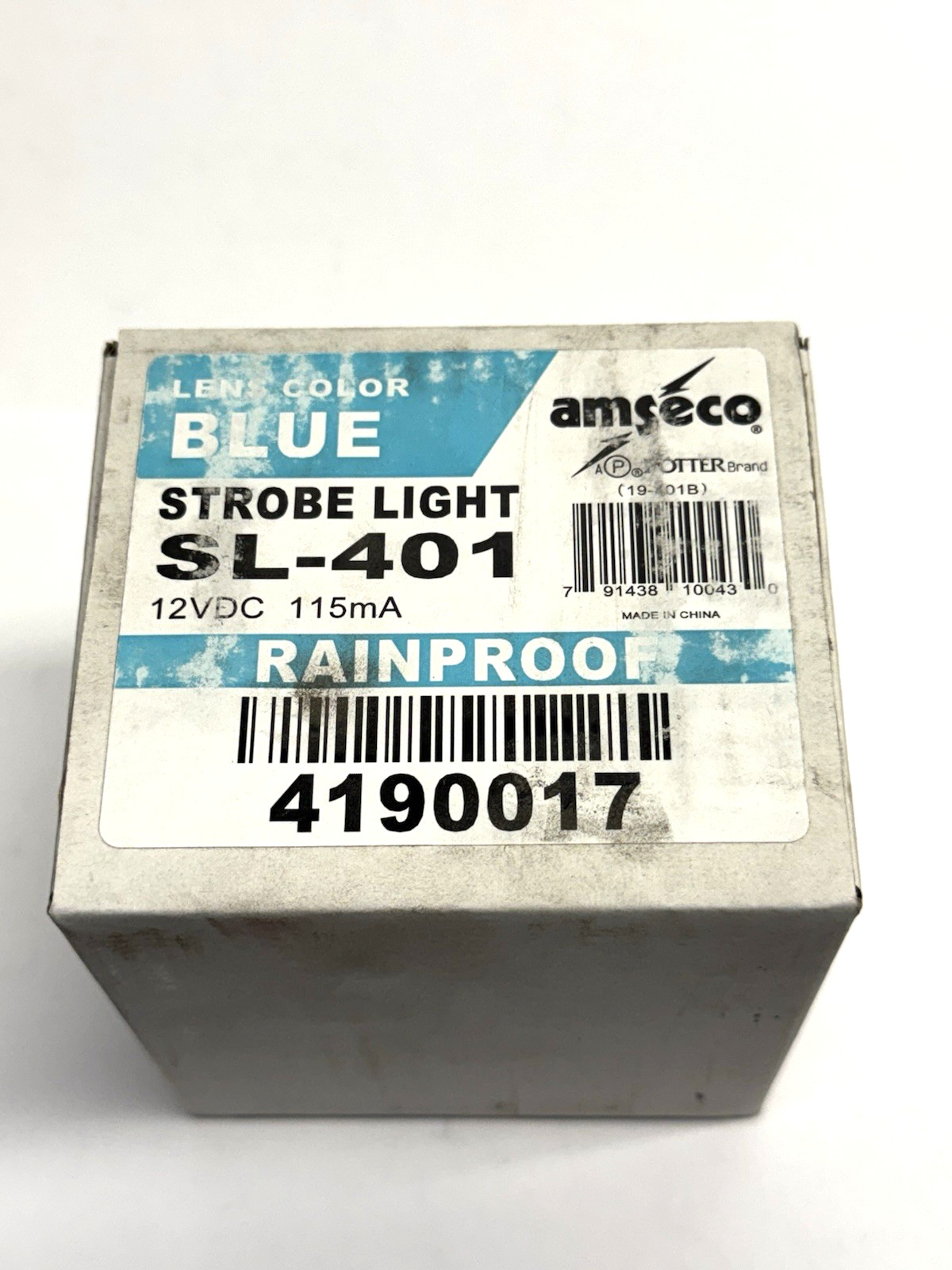 FACTORY SEALED Amseco - Potter SL-401-B - 12VDC Strobe Blue Lens