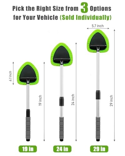 XINDELL Windshield Cleaner Tool – Car Interior Window Cleaning Kit with 19in