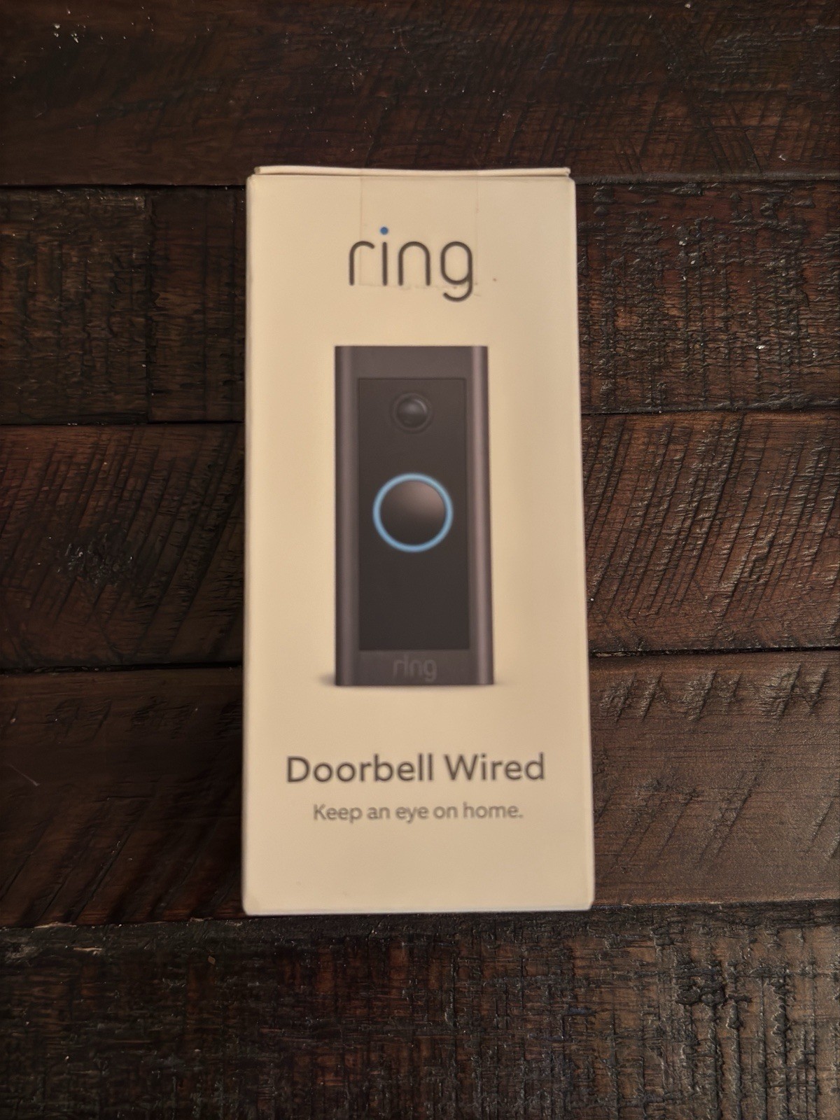 Ring Doorbell Wired Black 1080p HD Video Doorbell w/ Night Vision, Mic Alexa New