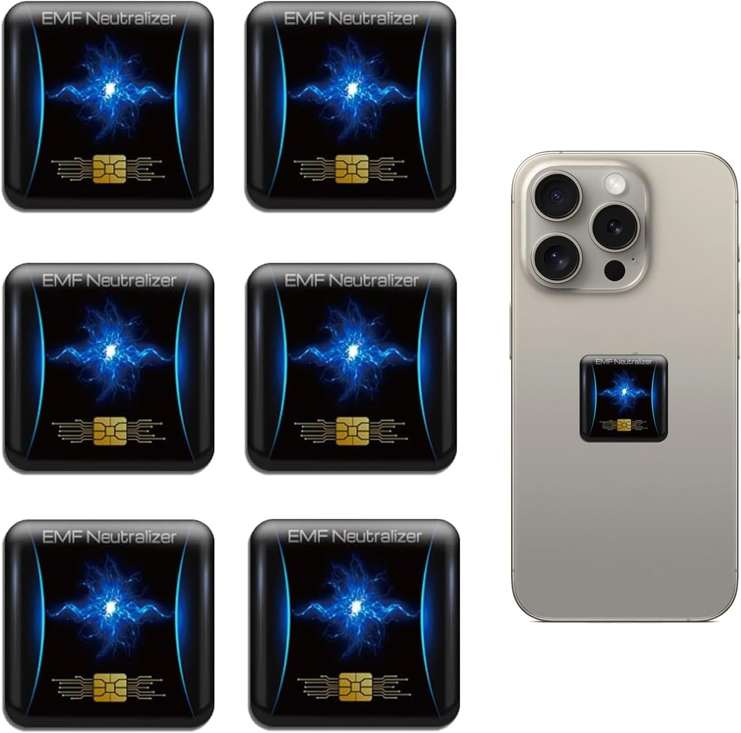 6 Pcs Emf Blocker for Cell Phone,Radiation Blocker,Emf Stickers for Cell Phone,A