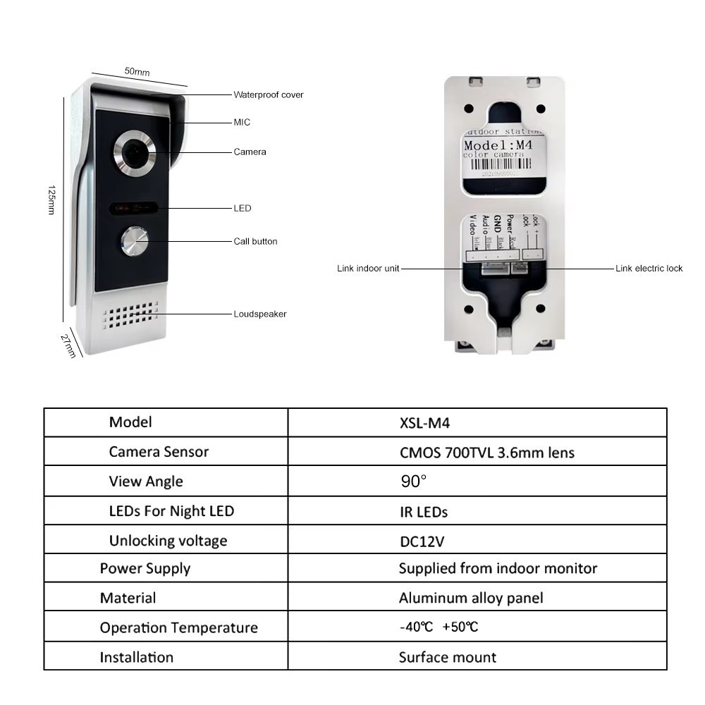7-Inch Apartment Video Door Intercom with Camera & Phone AccessSmart Video