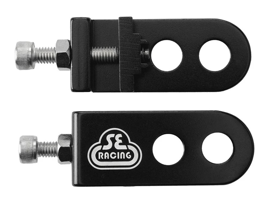 SE Racing BMX Bicycle Chain Tensioners for 3/8" axles - BLACK