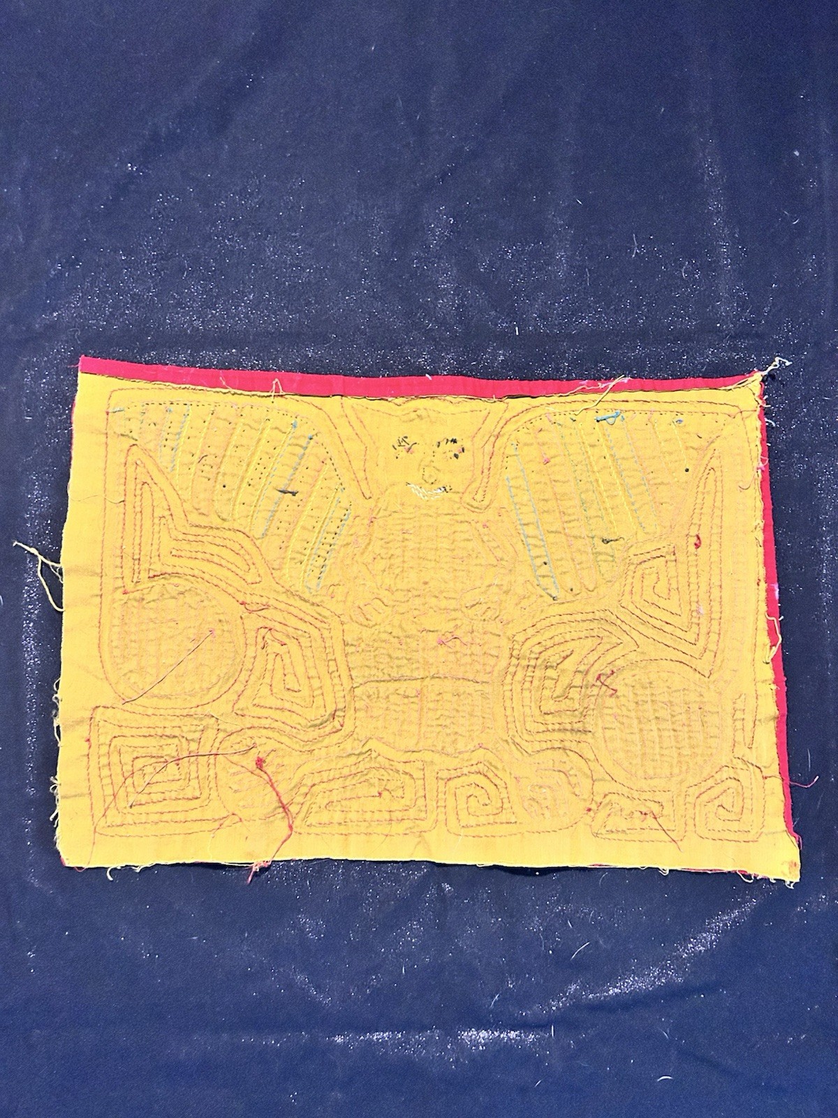 Handmade Embroidery from Peru 1970s 11”x17”