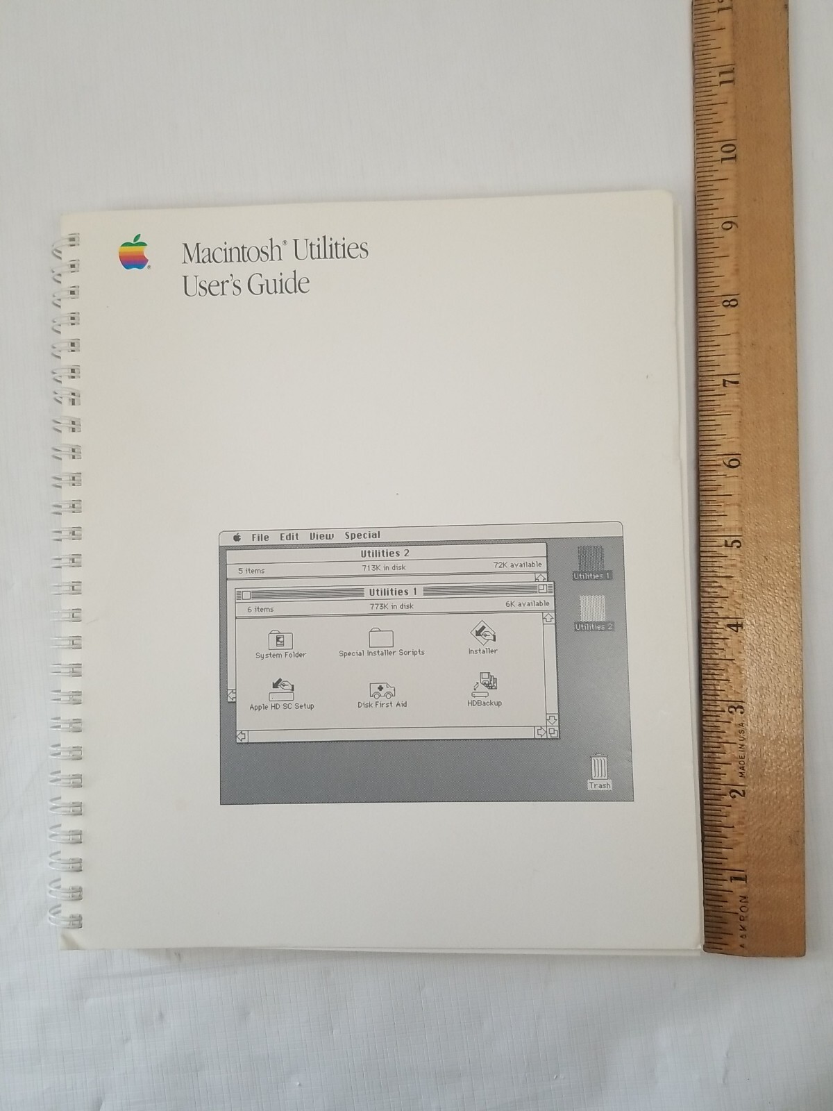 Vintage Apple Macintosh Utilities User's Guide - 1988 MAC Manual