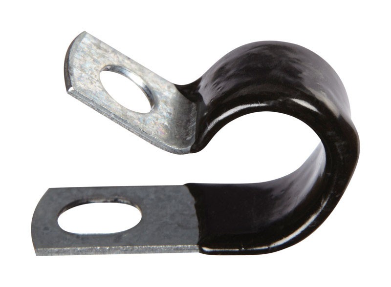 Jandorf 61535 Black Galvanized Steel Insulated Clamp 1/2 Dia. x 0.5 W in.