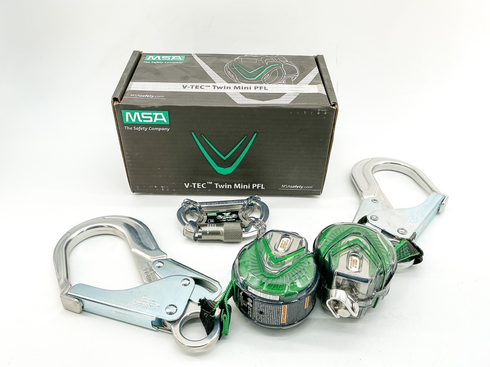 New MSA 63111-00A V-Tec Twin Mini PFL 6' Web SRL Twin-Leg Aluminum Rebar Hooks