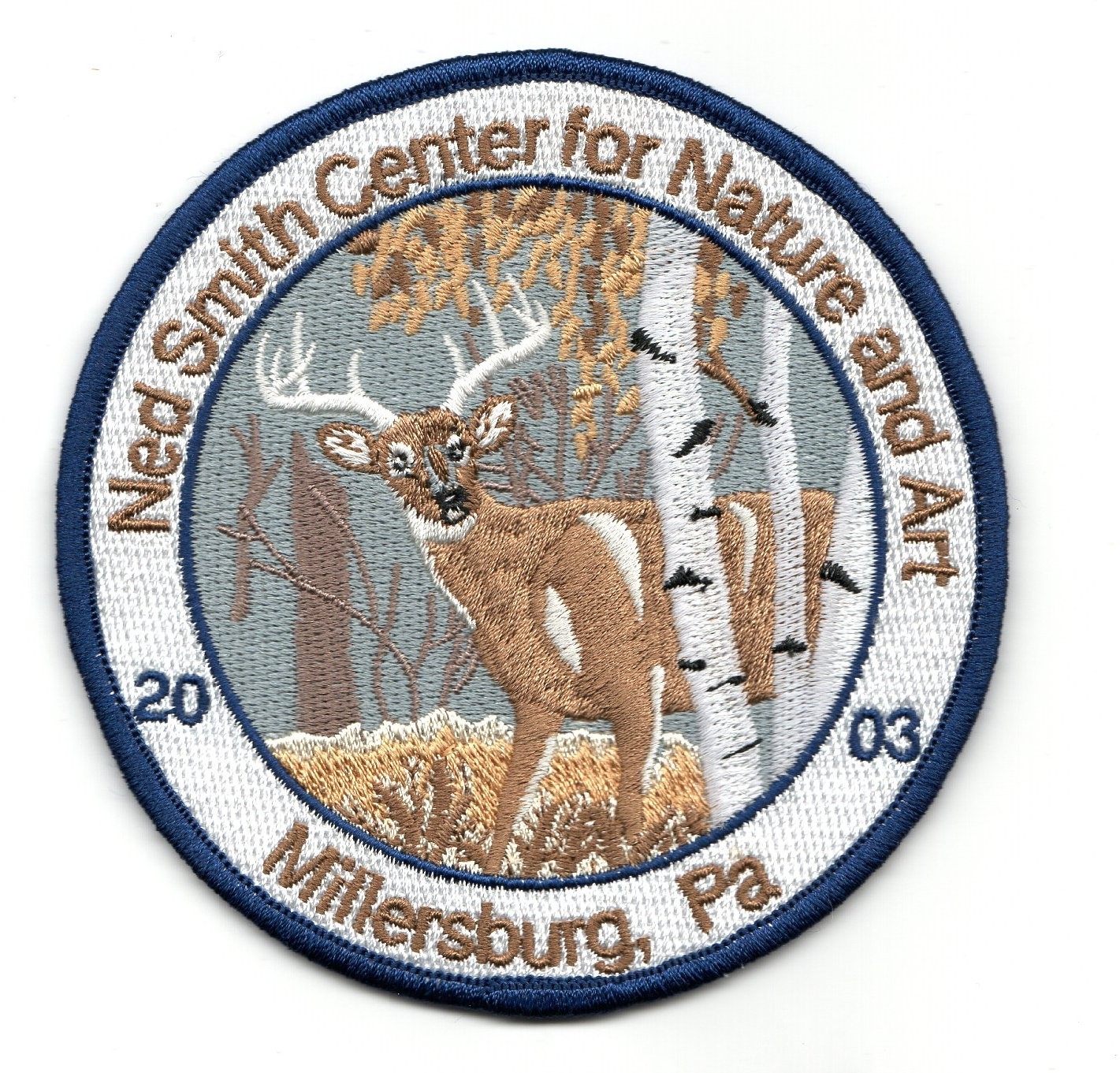 2003 NED SMITH CENTER FOR NATURE & ART 4" WHITETAIL BUCK DEER PATCH ORGINAL NEW
