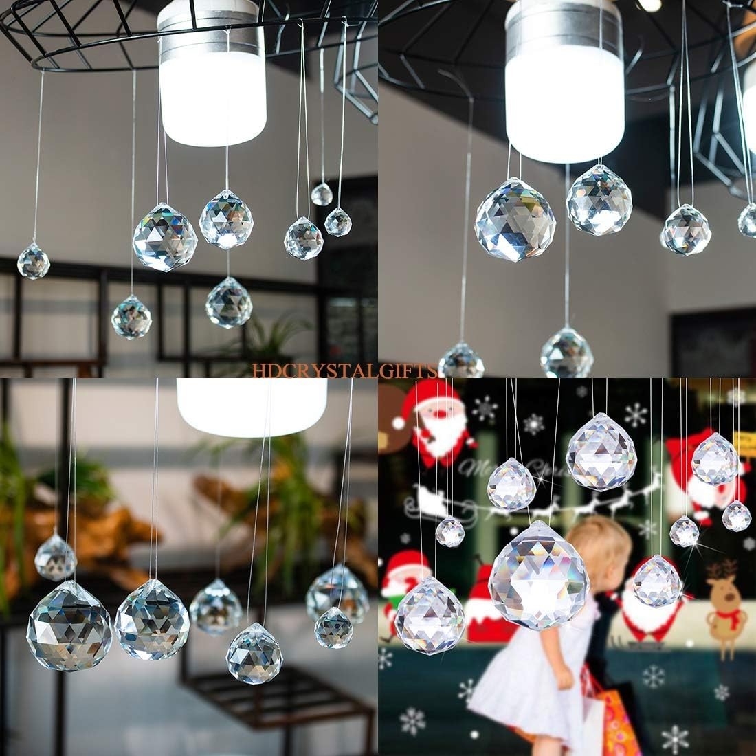 Spherical 50mm Clear Glass Crystal Prism - Perfect Gift and Home Decor Accent