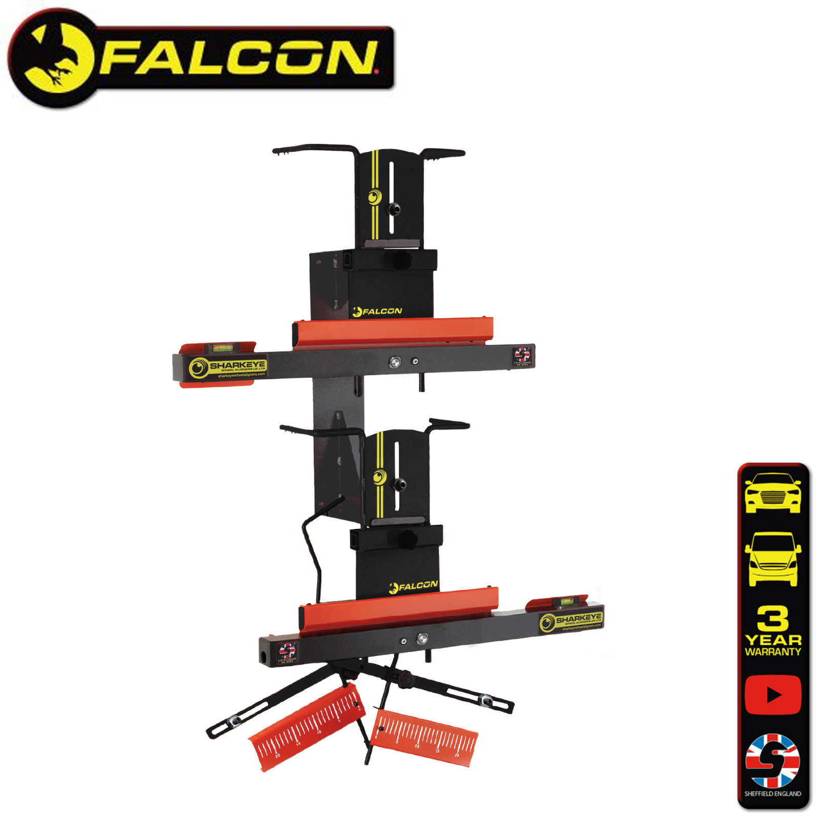 SharkEye Falcon LC4WLA 4 Wheel Laser Aligner