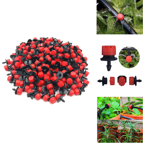 "100pcs Goteros Riego 360 Ajustables 1/4 Pulgada Emisores Aspersores Sistema Agu