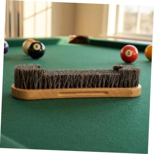 12 Inch Standard Pool Table Brush- Soft Horsehair Bristles Gently Clean Pool