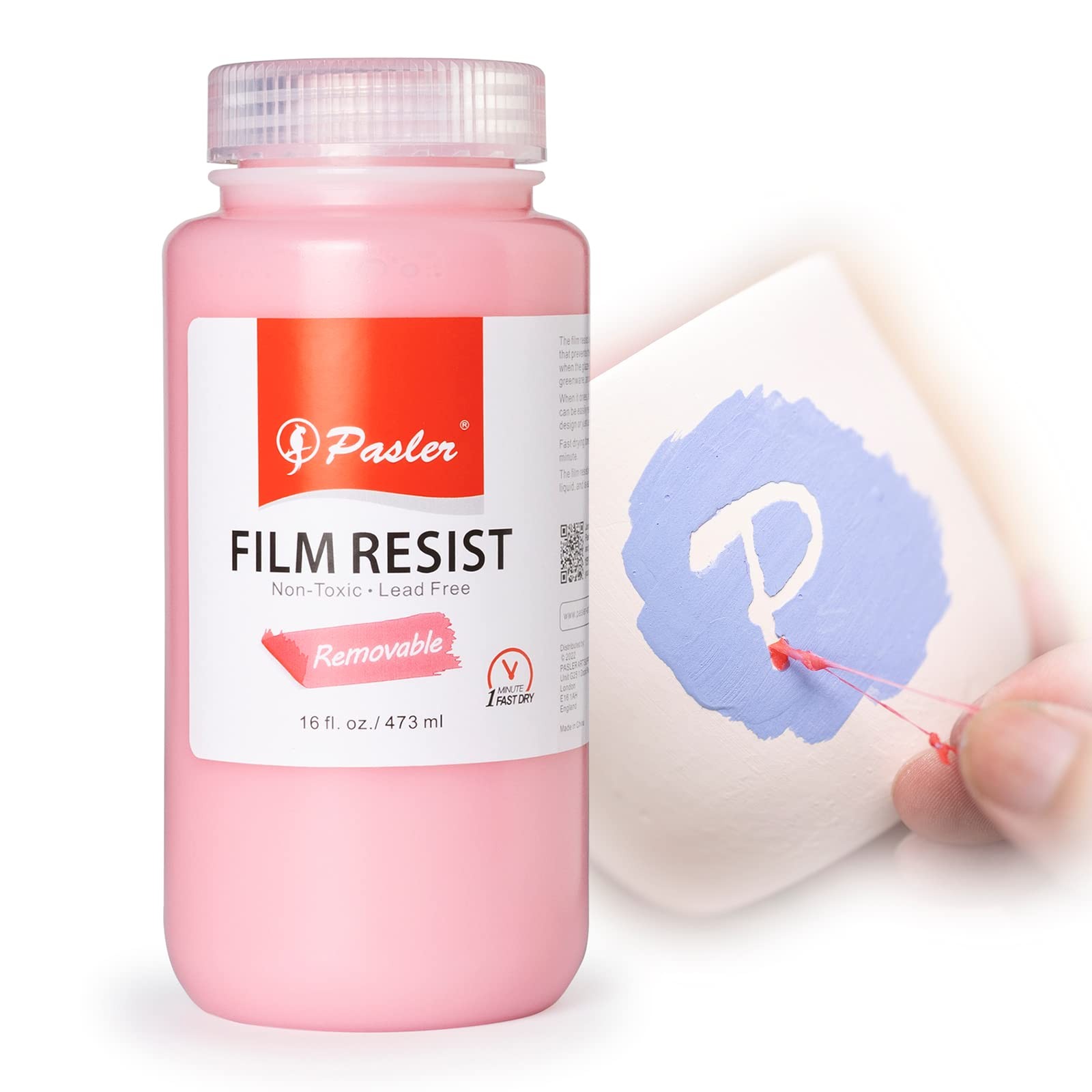 Film Latex Resist For Pottery Bisque Greenware Removable WaterBased 16 Fl Oz