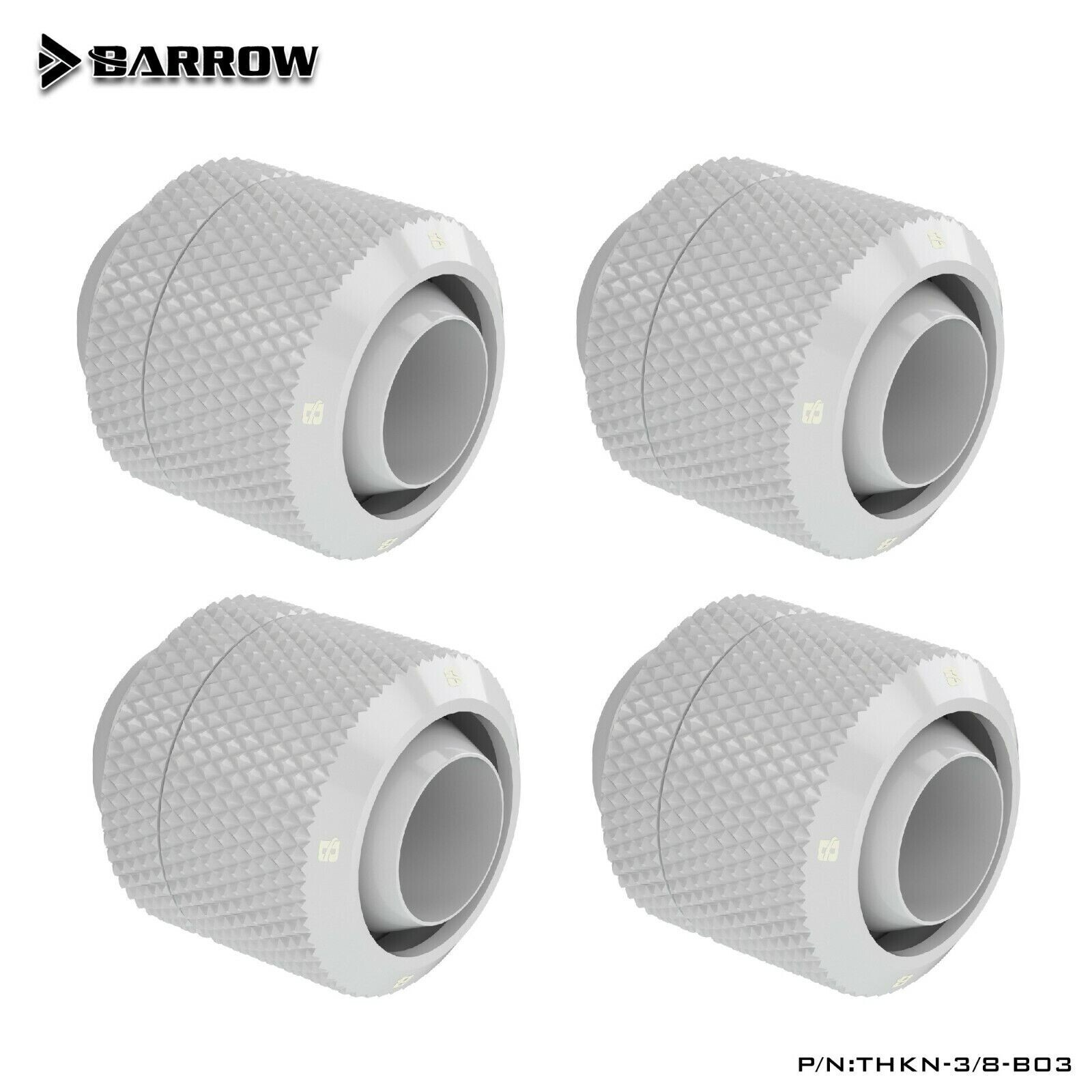Barrow G1/4" 3/8" ID, 1/2" OD 10/13mm Compression Fitting for Soft Tubing White