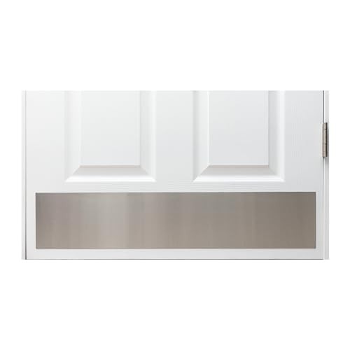 Stainless Door Kick Plate, 6" x 28" Size, No Holes, for Door Widths 30"+