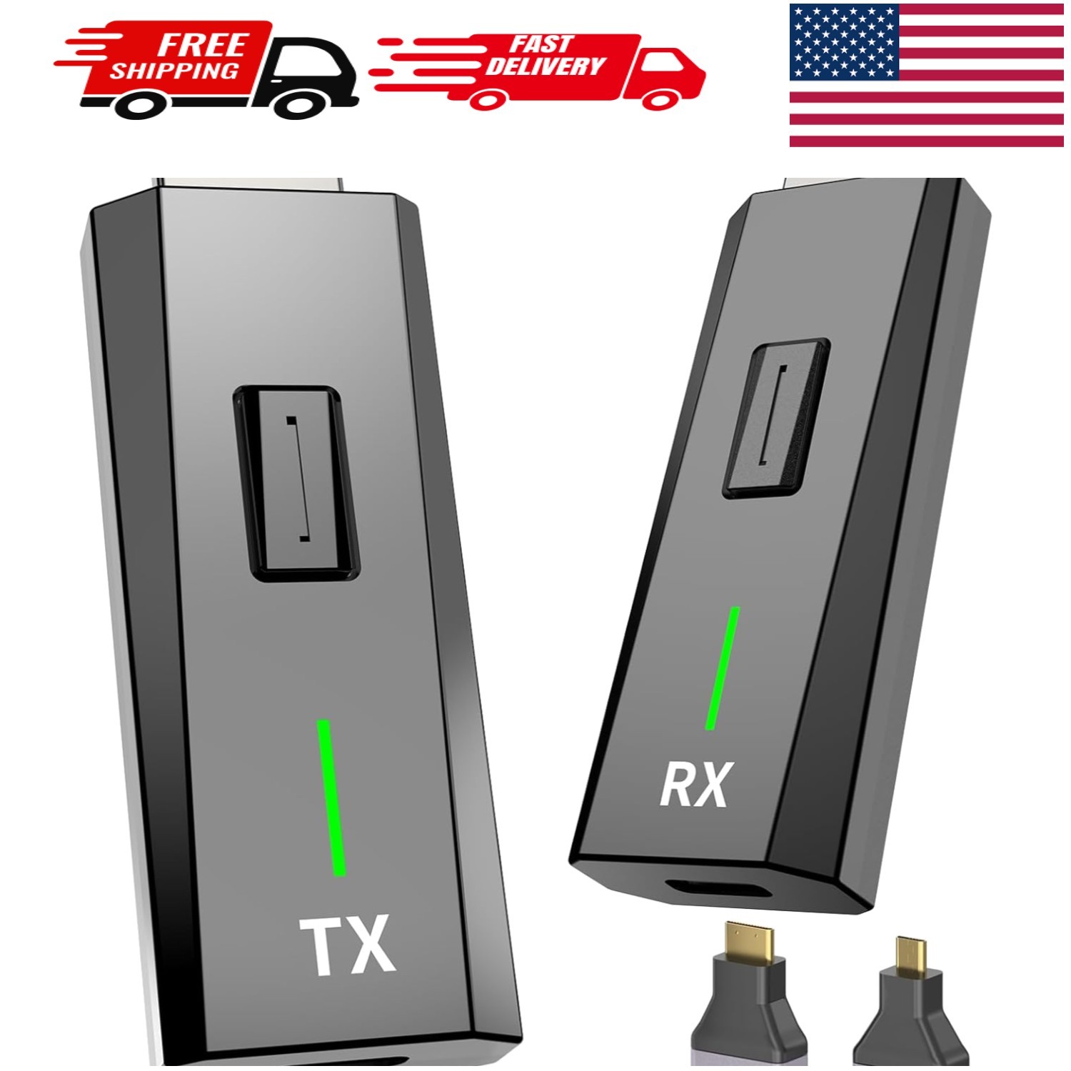 2026 Upgraded Type-C Wireless HDMI Transmitter and Receiver,Ultra 4K Decode I...