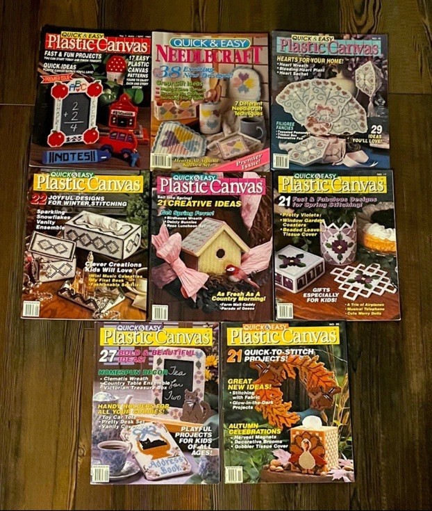 Quick & Easy Plastic Canvas Magazine Set of 8