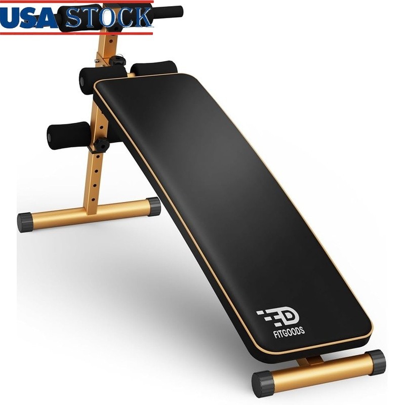Adjustable Sit Up Bench Heavy Duty Steel Upper Body Workout Home Gym Fitness New