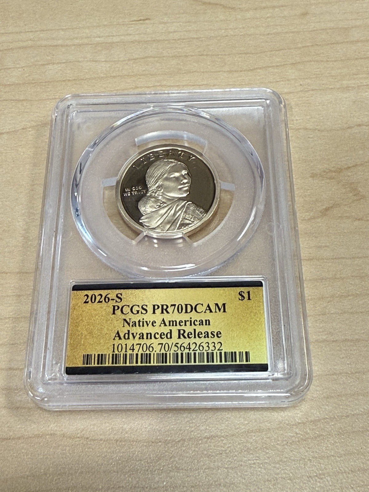 2026 S Native American $1 PCGS PR70DCAM Advance Release
