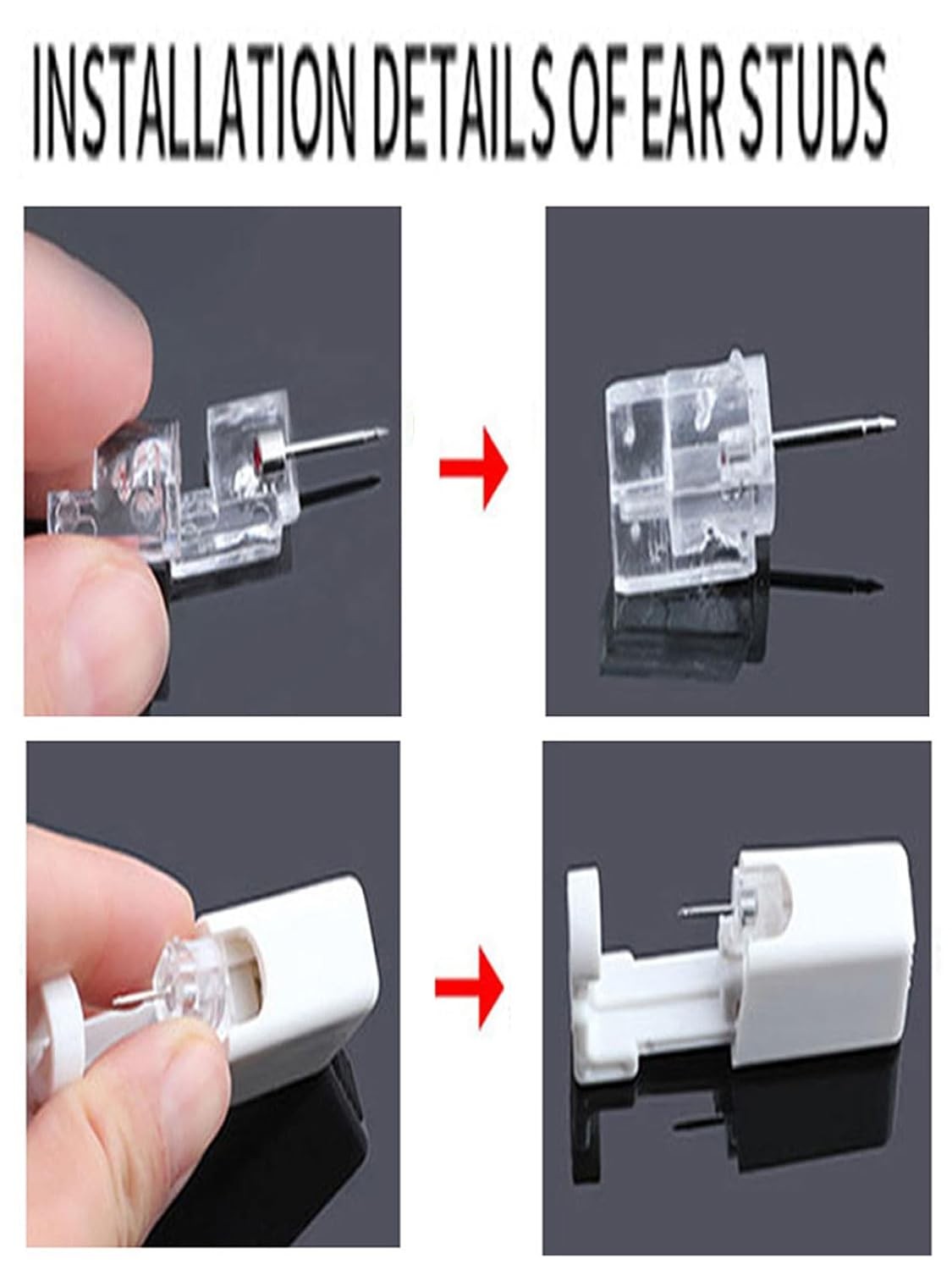Nose Piercing Kit, Pierce Kit Gun Self White