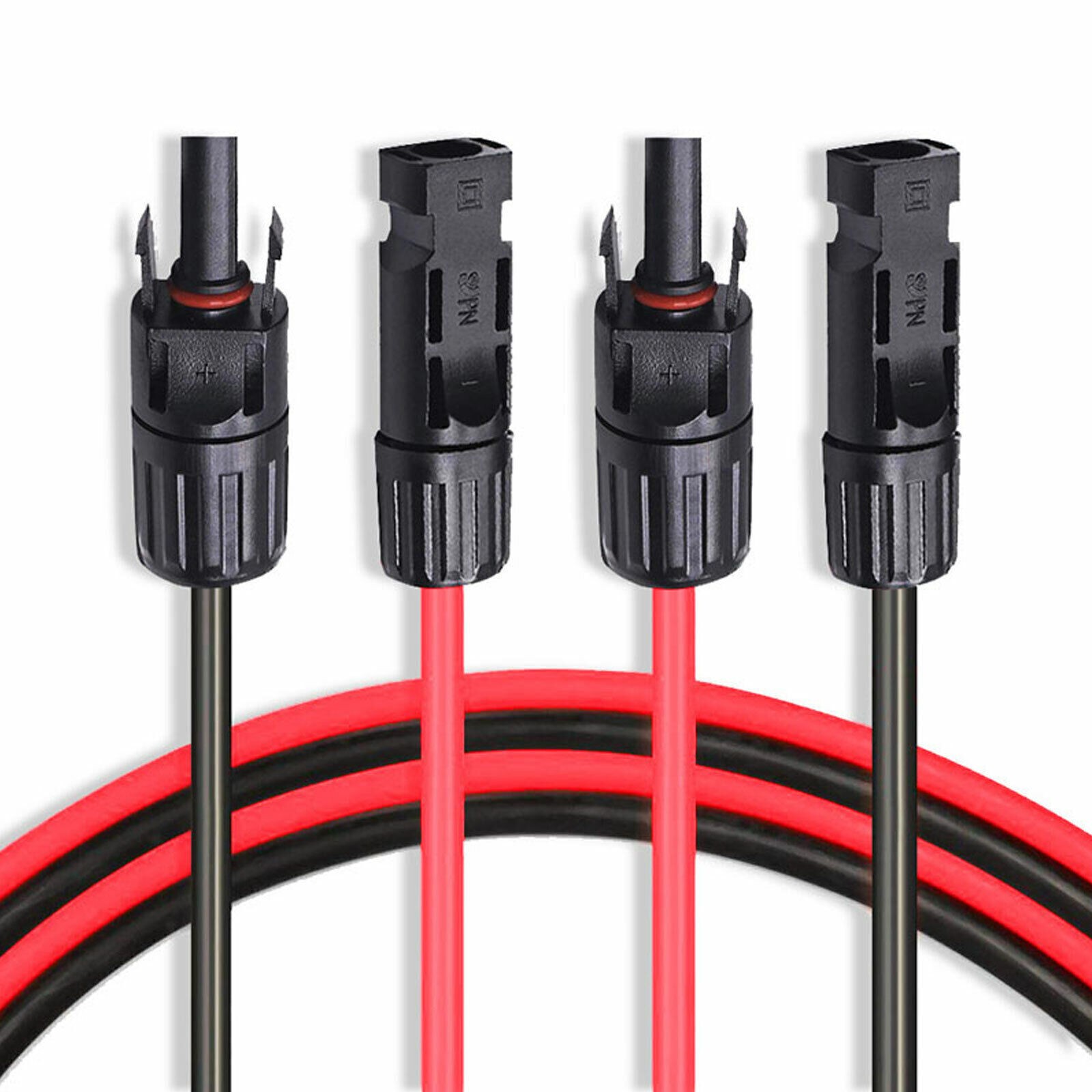 Solar Panel Wire 12AWG Gauge Black & Red Extension Cable Kits with F/M Connector
