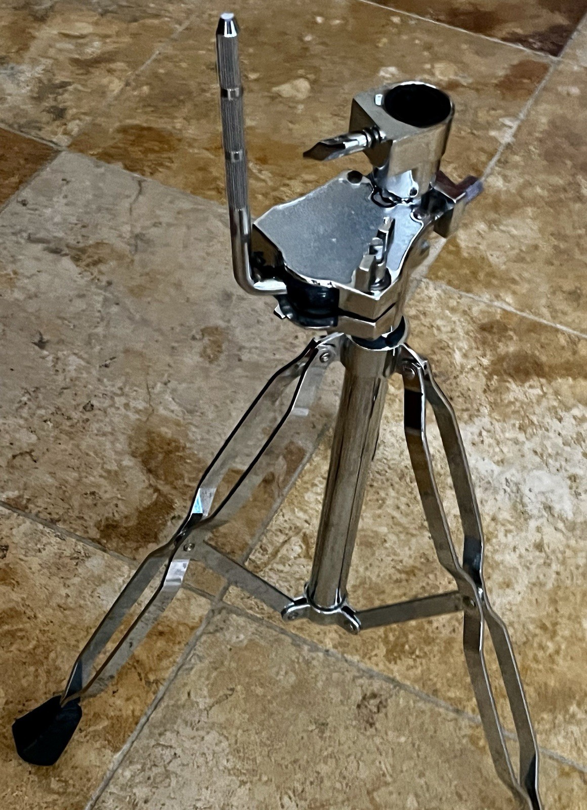 REMO Vintage Drum Tom Mount Stand Double Braced Chrome Hardware Adjustable