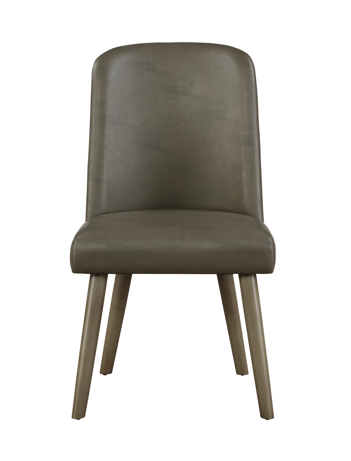 Waylon Gray Synthetic Leather & Gray Oak Finish Side Chair