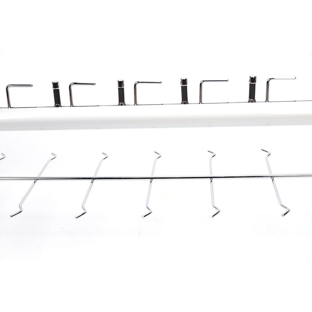 8PCS Eyeglasses Storage Rack Hold 12 Frames Optical Frames Display Rod w/ Lock