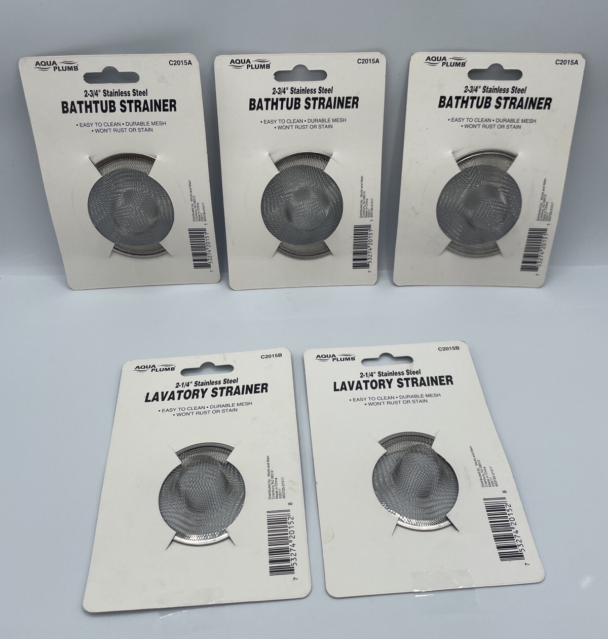 Aqua Plumb Lavatory Strainer & Bathtub Strainer Lot