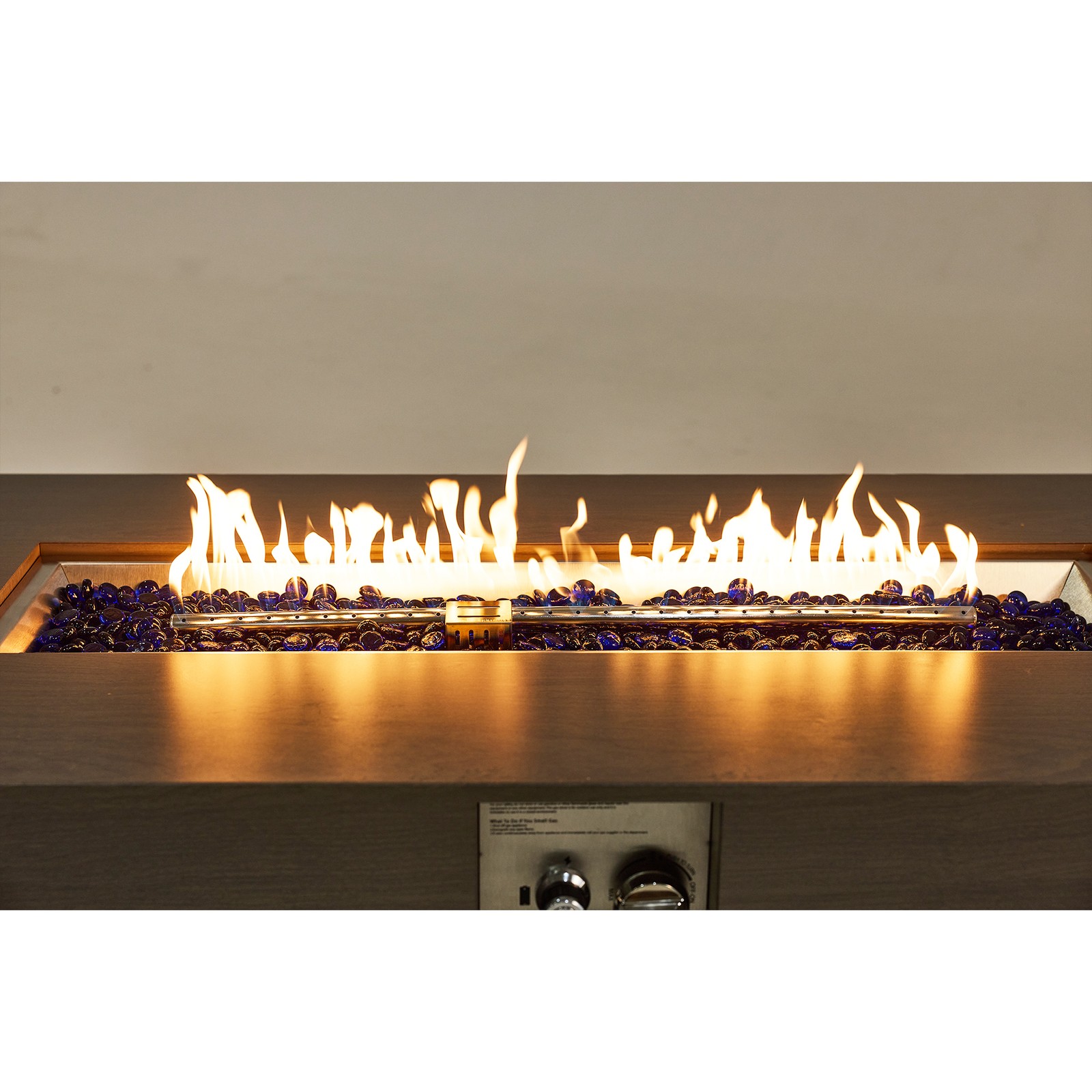 54 Inch Propane Fire Pit Table Outdoor Rectangular Heater 50000 BTU Stainless
