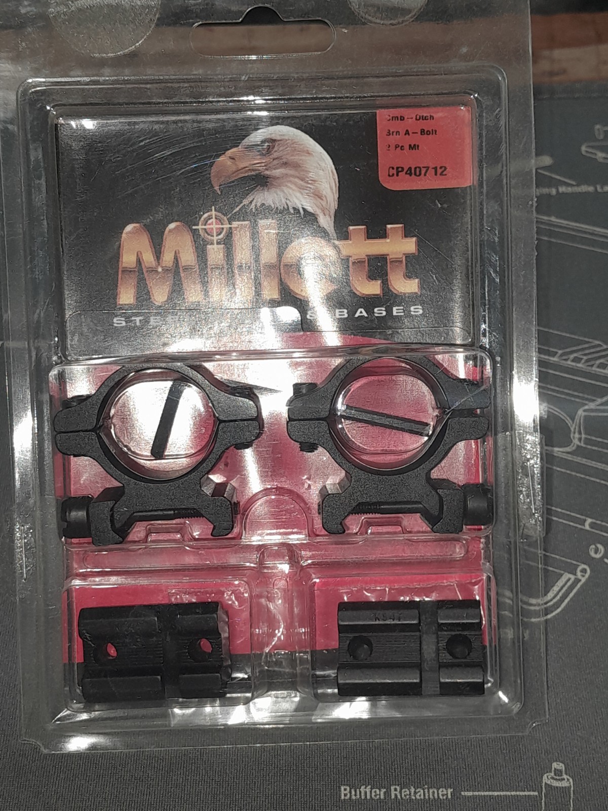 Millett 2pc. Base Set & 1" Medium Scope Rings for Browning A-Bolt #CP40712