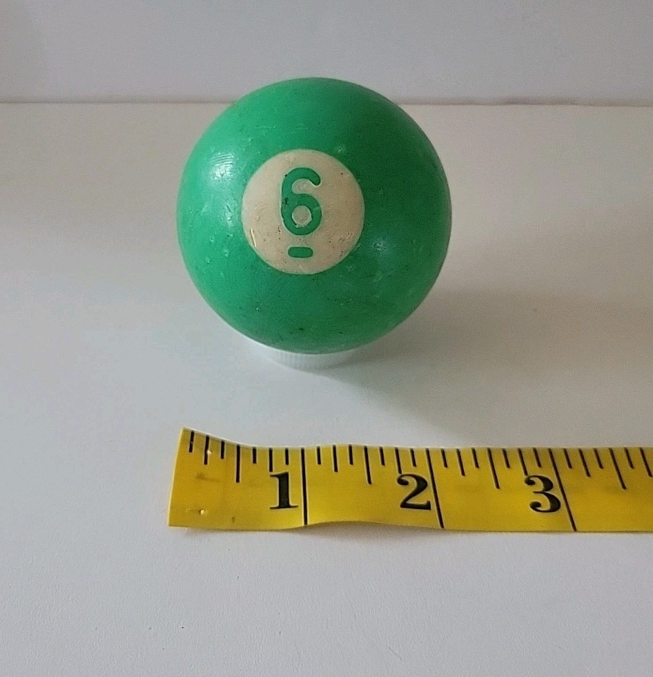 Vintage No. 6 Solid Green Pool Ball Billiard 2" Replacement (N)