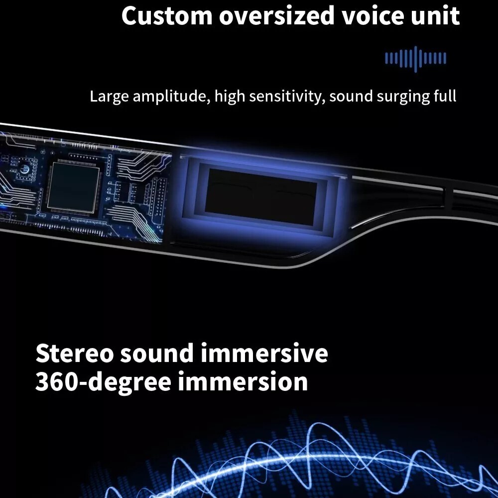 Smart Glasses Bluetooth Audio Sunglasses Stereo Music Call Headset Voice Control