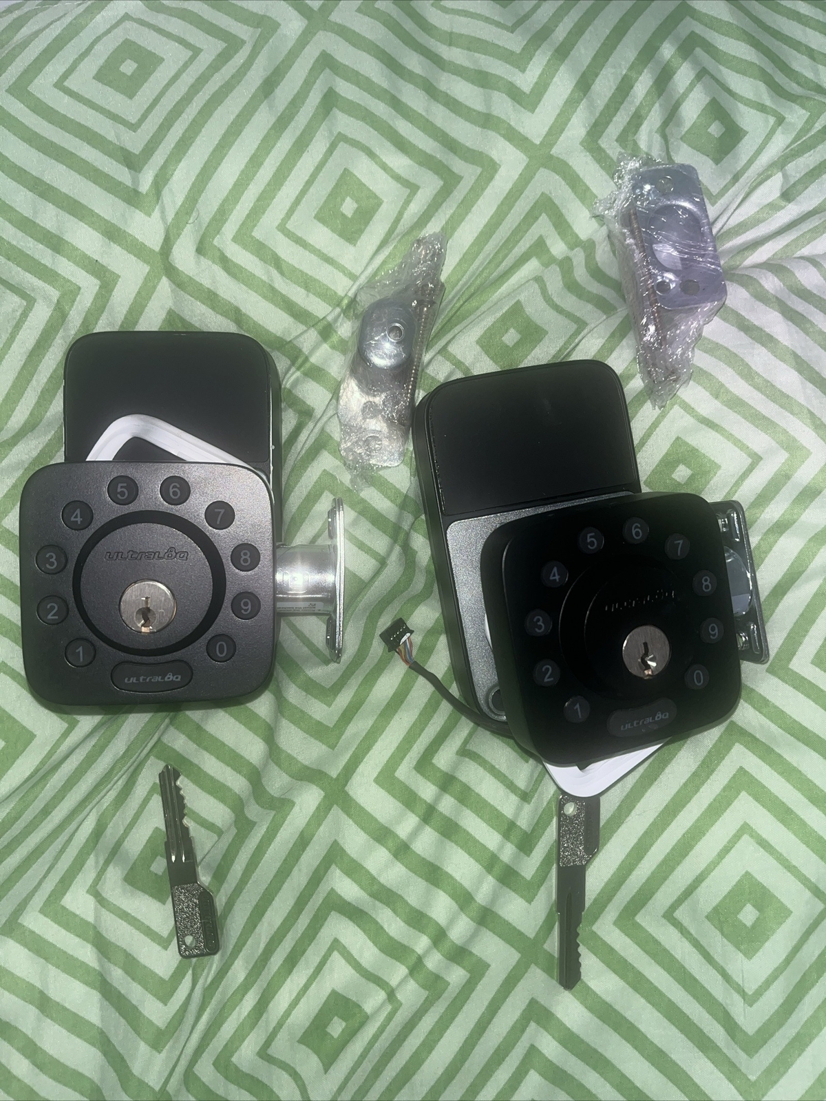 2-ULTRALOQ Smart Deadbolt Door Lock U-Bolt 5-in-1 Keyless Entry Door Lock Keypad