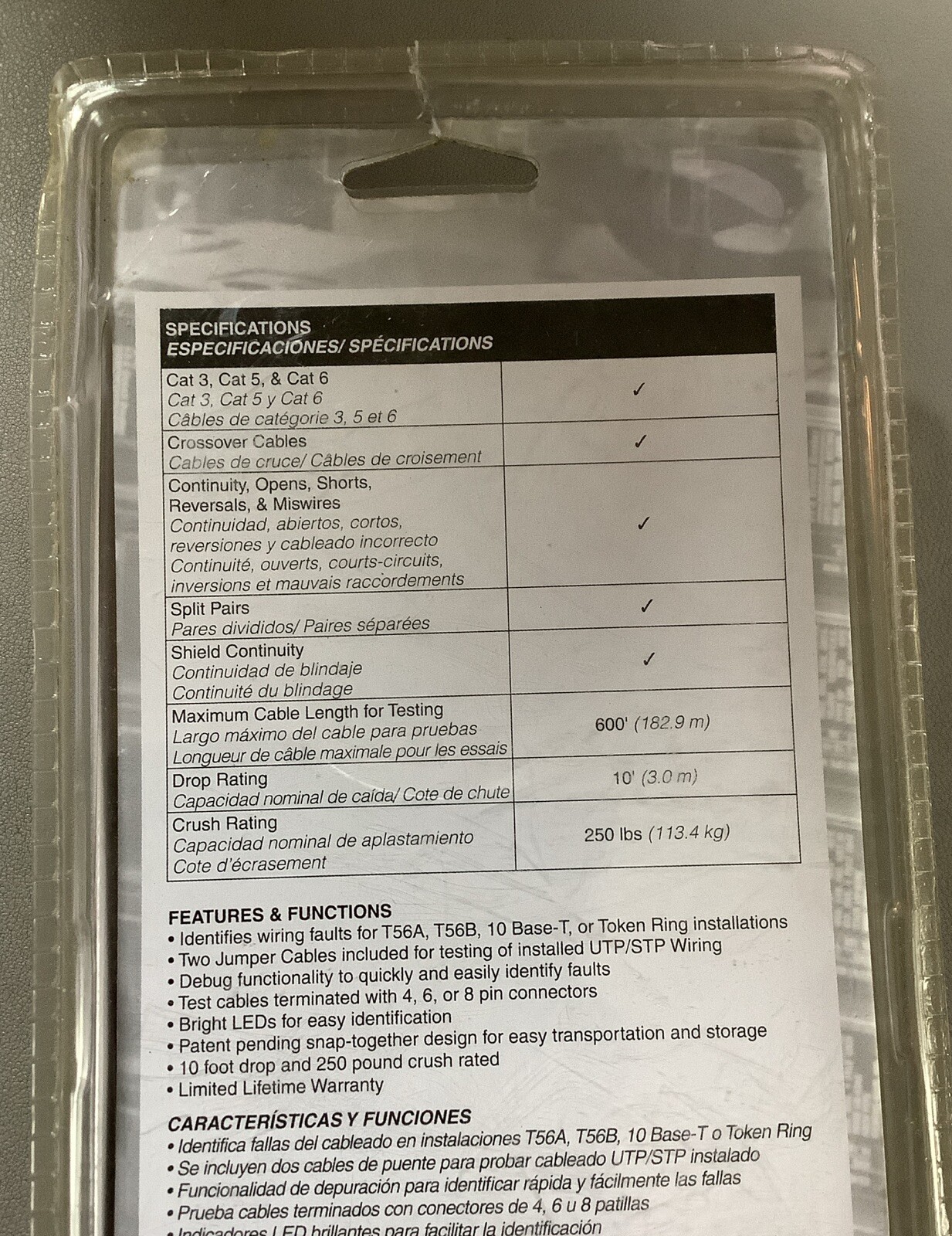 Sperry Instruments TT64200 UTP/STP Cable Tester (b484)