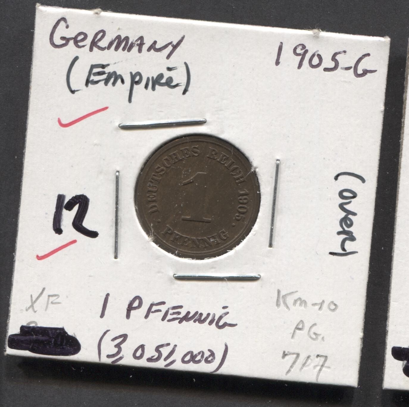 1905-Germany-XF- 1 PFennig