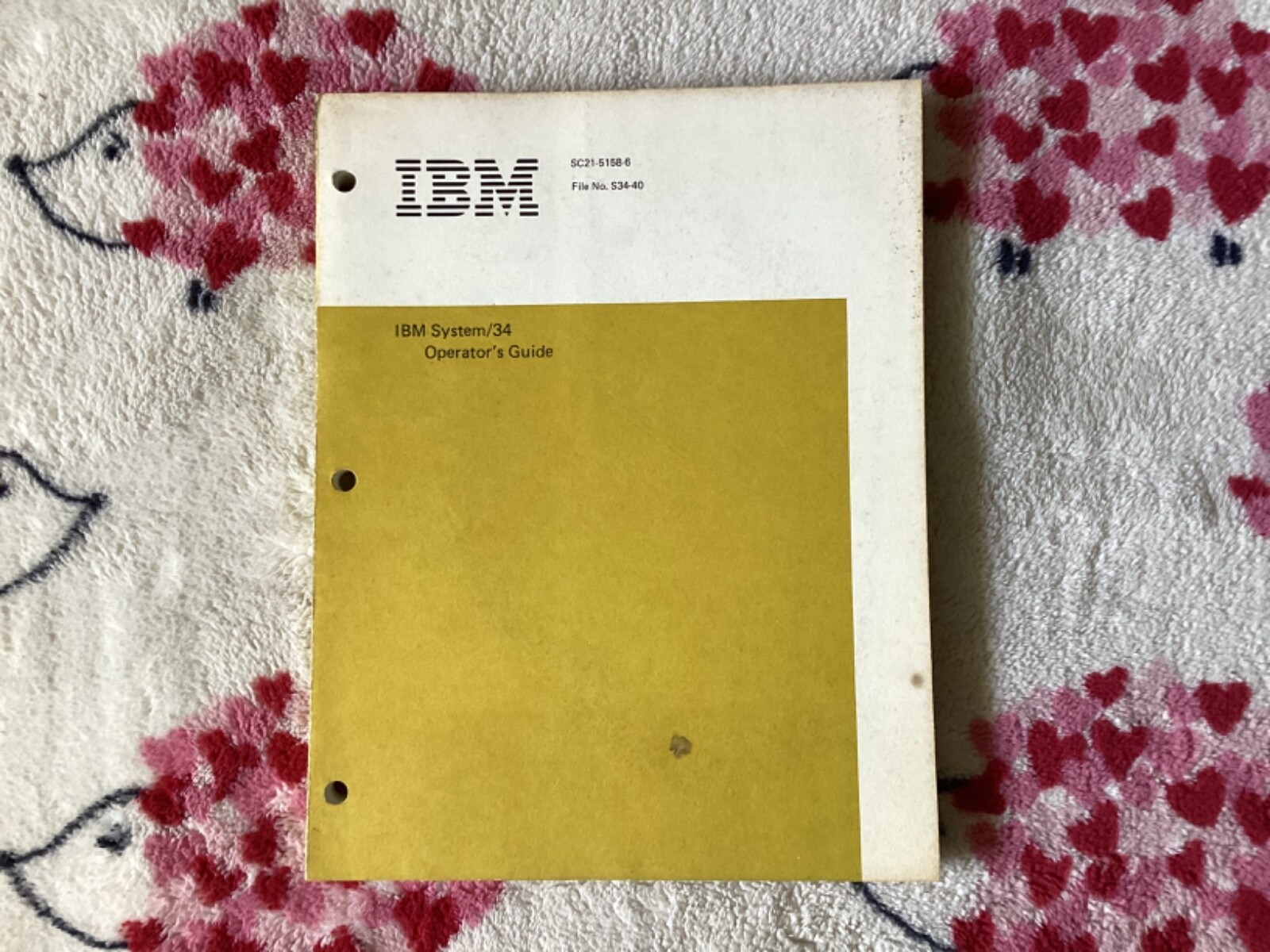IBM SYSTEM/34 OPERATOR’S GUIDE (SC21-5158-6  FILE No. S34-40)