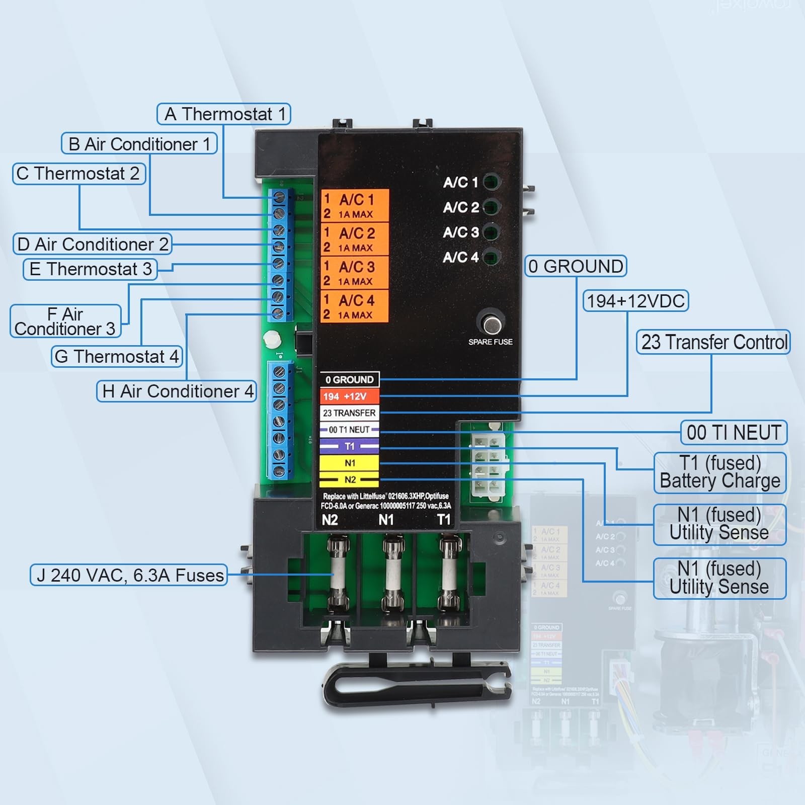 A0004499959 Transfer Switch Smart AC Module Load Generator Shed Module Replac...