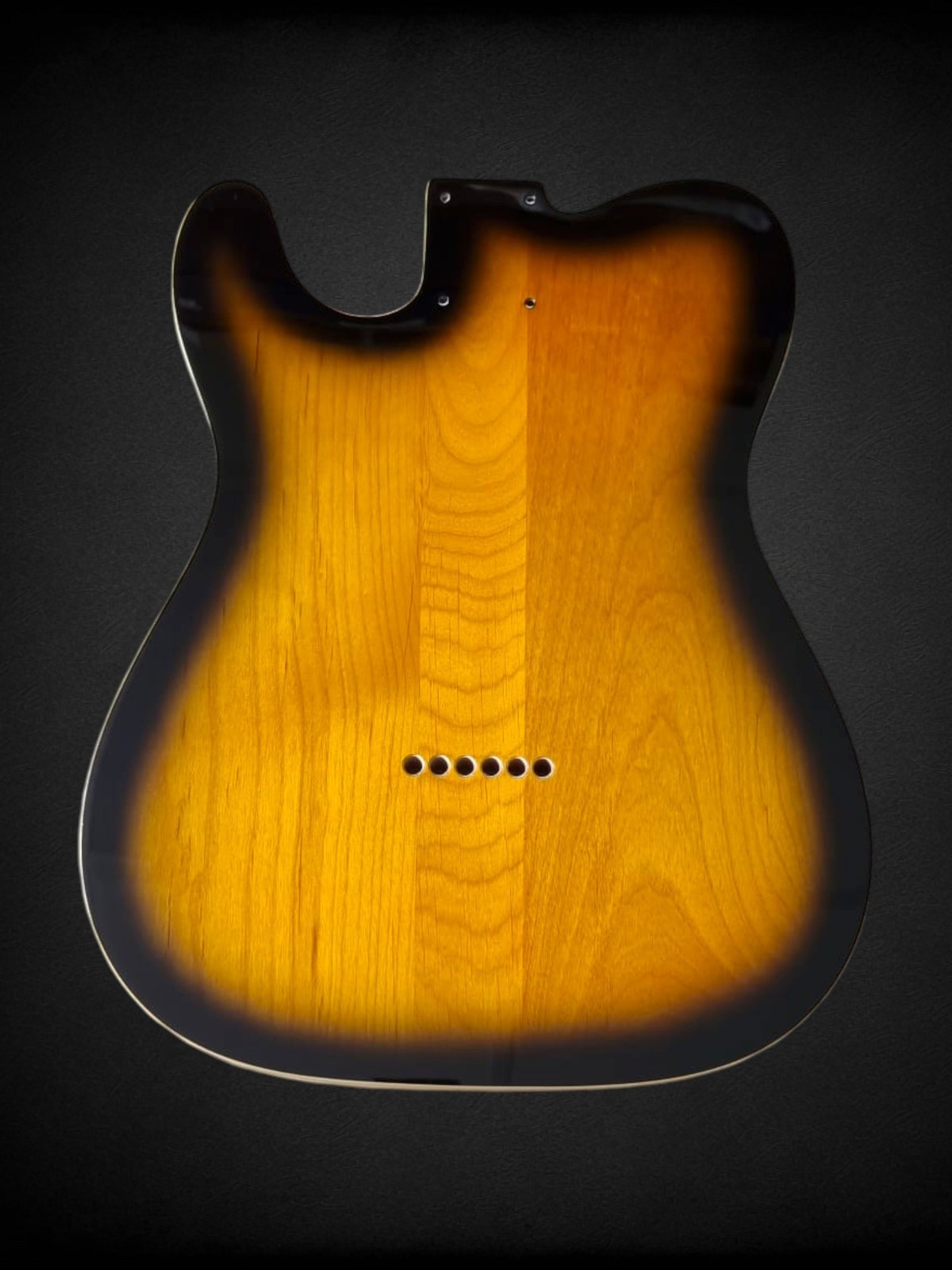 Telecaster Body Sunburst 2-tone, double binding, gloss varnish