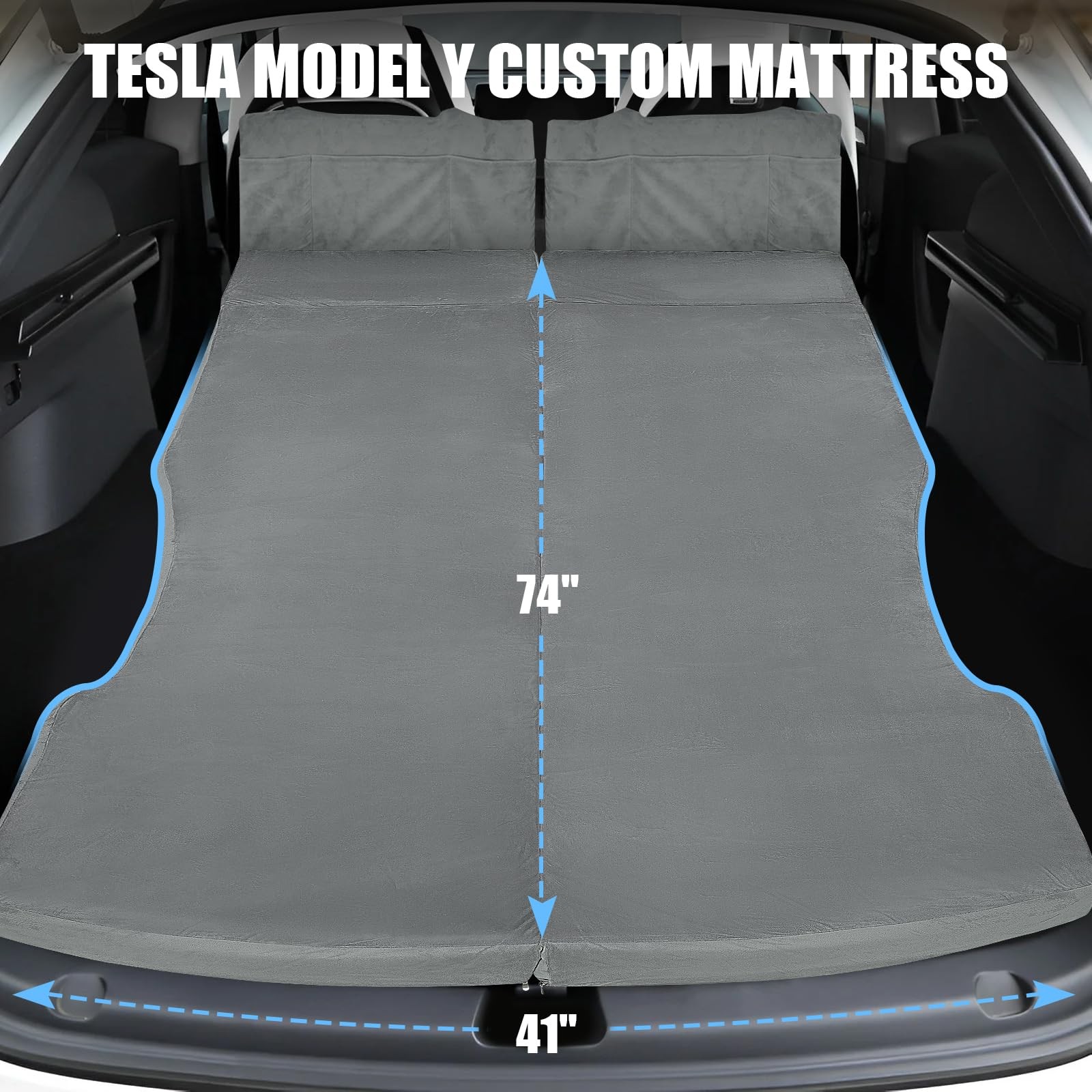 Memory Foam Mattress for Tesla Model Y - 2.4" High-Density, Soft Car Camping ...