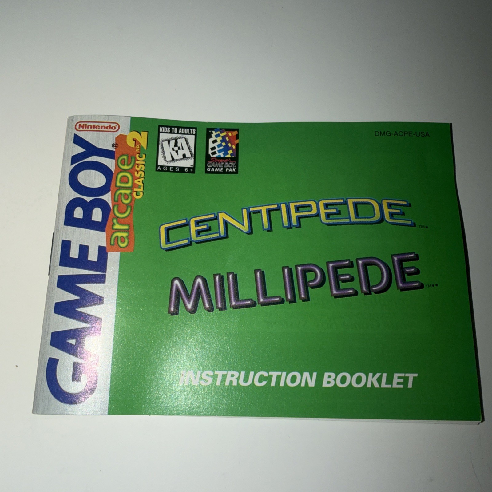 Centipede / Millipede Instruction Booklet ONLY! (Game Boy, GB) Original Manual