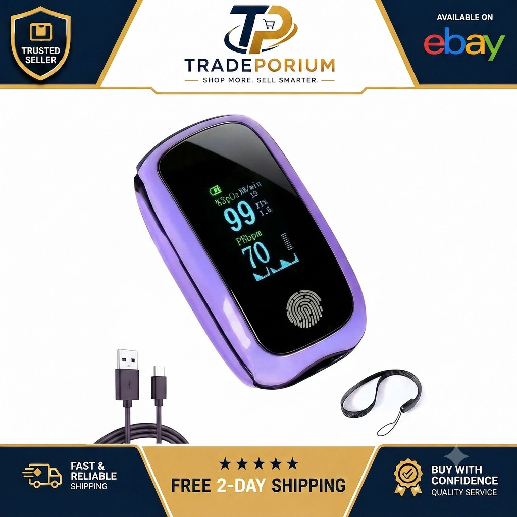 Rechargeable Pulse Oximeter Finger SpO2 Blood Oxygen Monitor with Respiration Ra