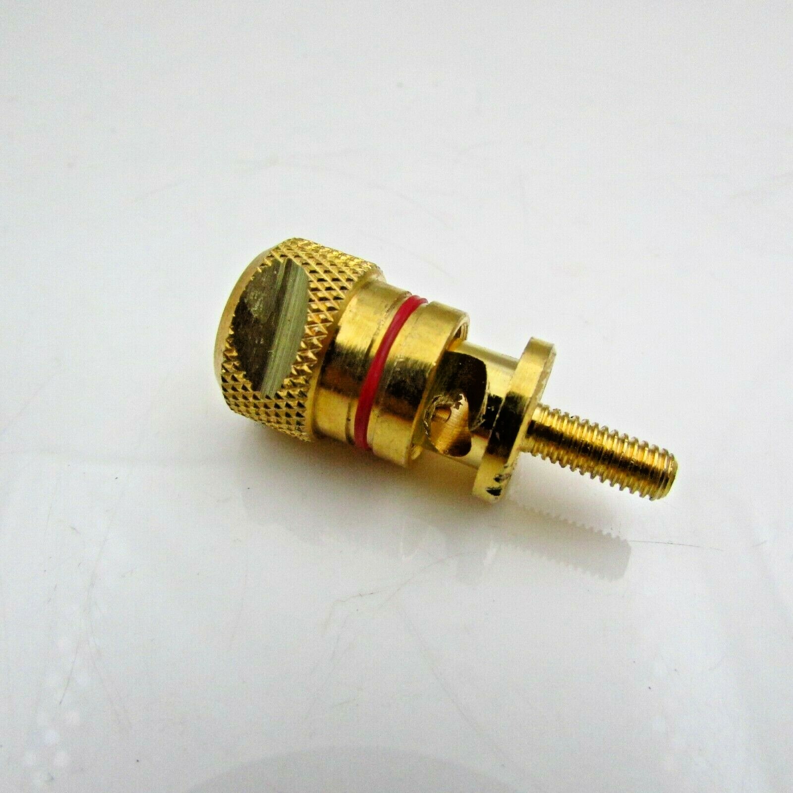 Qty 4 Solid Brass Amplifier Speaker Terminal Binding Post Banana Plug Connector
