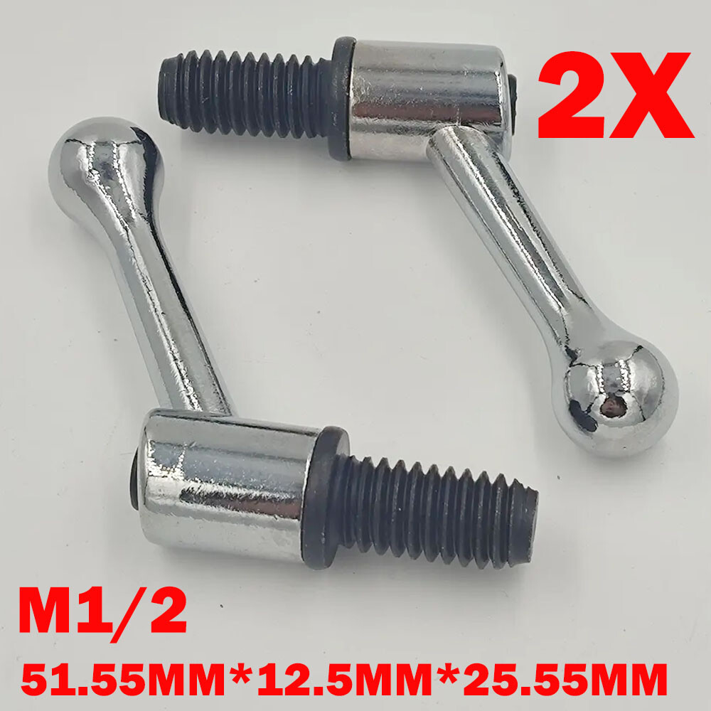 2x Milling Machine Table Lock Vertuical Mill M1/2 Bolt Handle For Bridgeport US