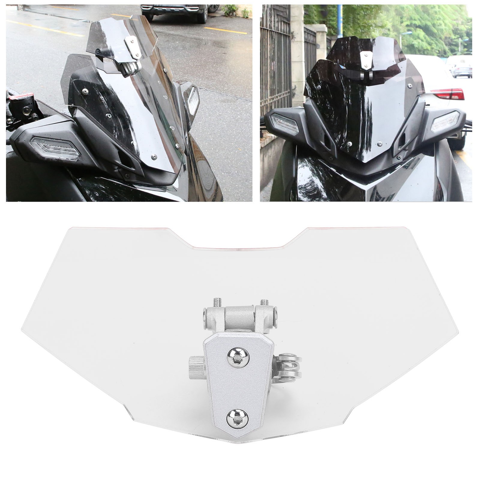 Motorcycle Acrylic Heightened Adjustable Clip On Wind Deflector HYPD