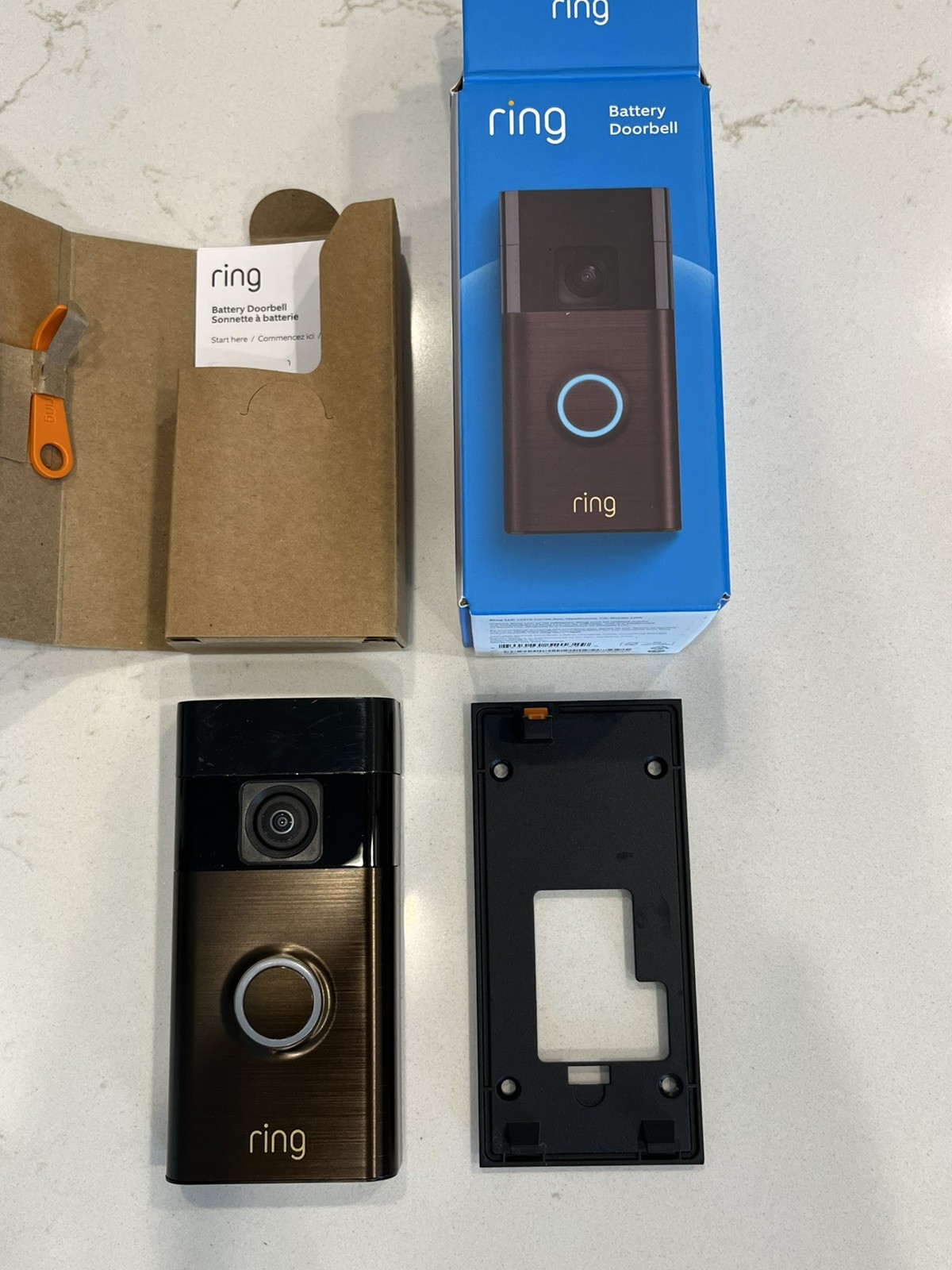 Ring Battery Doorbell Full View HD Venetian Bronze Head To Toe Video 2 Way Talk