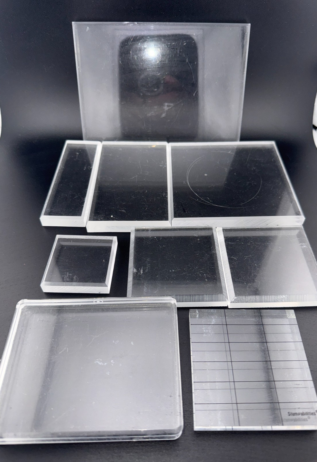 Stampin' Up! Acrylic Blocks Set Lot of 9 for Cling Rubber Stamping Paper Craft