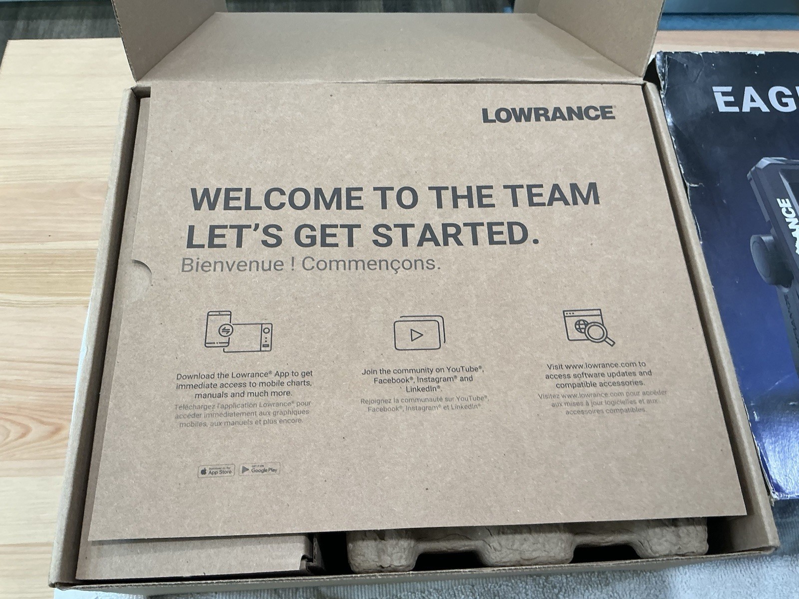 Lowrance Eagle 7 With Splitshot Fishfinder & Us Inland Charts C-Map Open Box