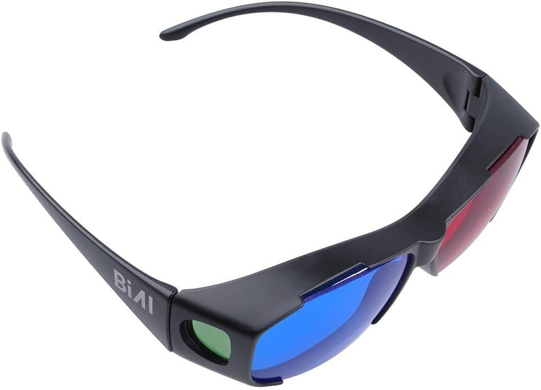 Red-Blue 3D Glasses/Cyan Anaglyph Simple Style 3D Glasses 3D Movie Game-Extra Up
