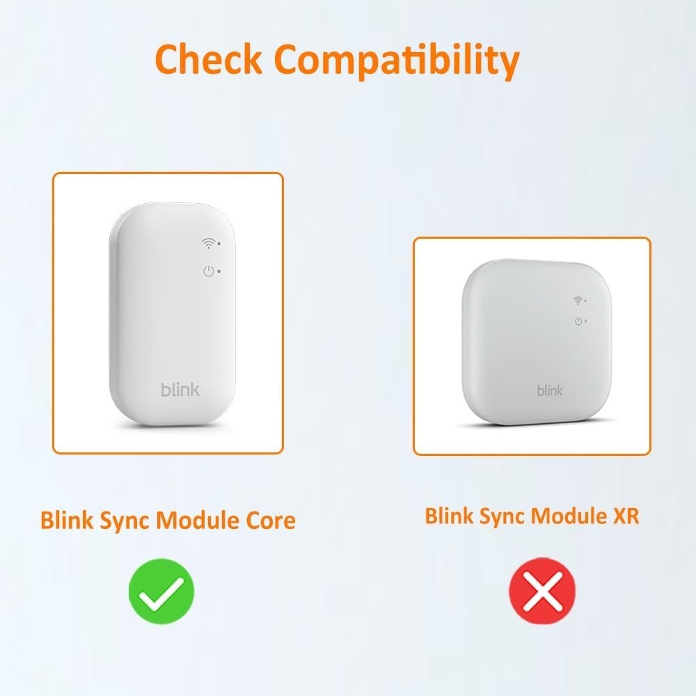 Outlet Mount for Blink Sync Module Core, No Drill Required with Cable Management