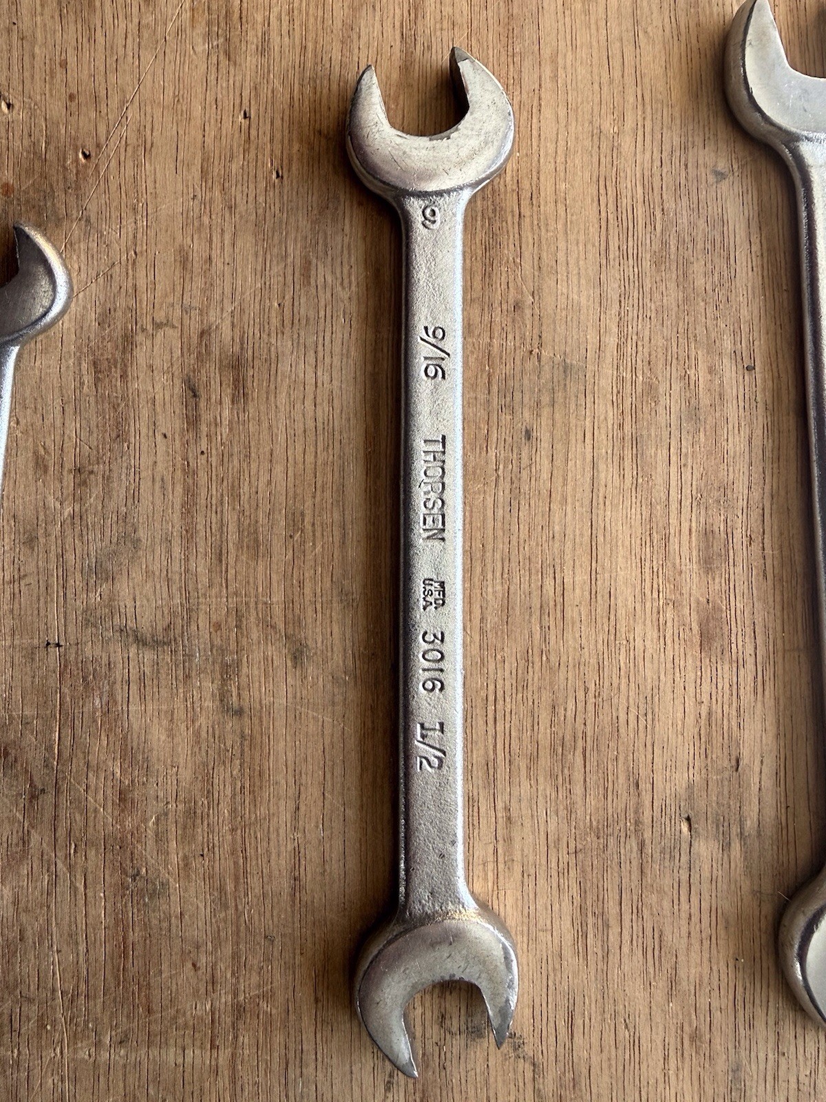 Vintage Thorsen Tools 3016 - Open End Wrench 9/16" x 1/2"